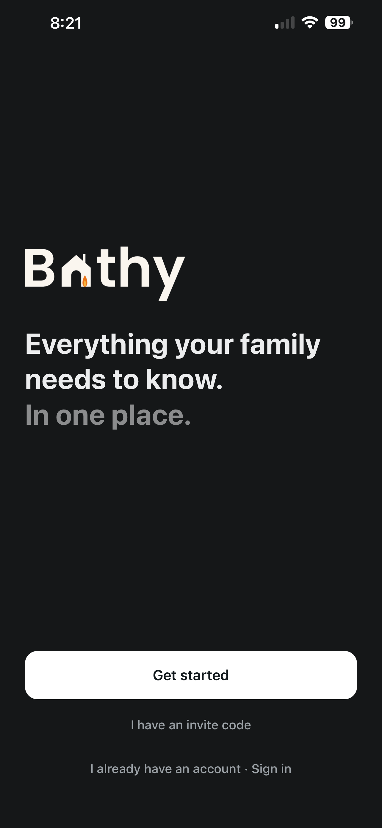 Inviting family members in Bothy